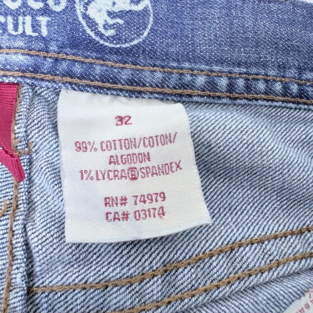 Parasuco Denim Cult Straight Leg Jeans Women 32 Blue Distressed Y2K Vintage - Picture 13 of 16